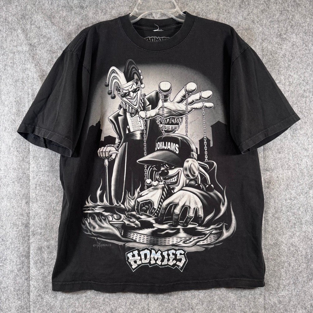 Homies T-Shirt Mens XL David Gonzales Joka Jams DJ Jester Graphic Black